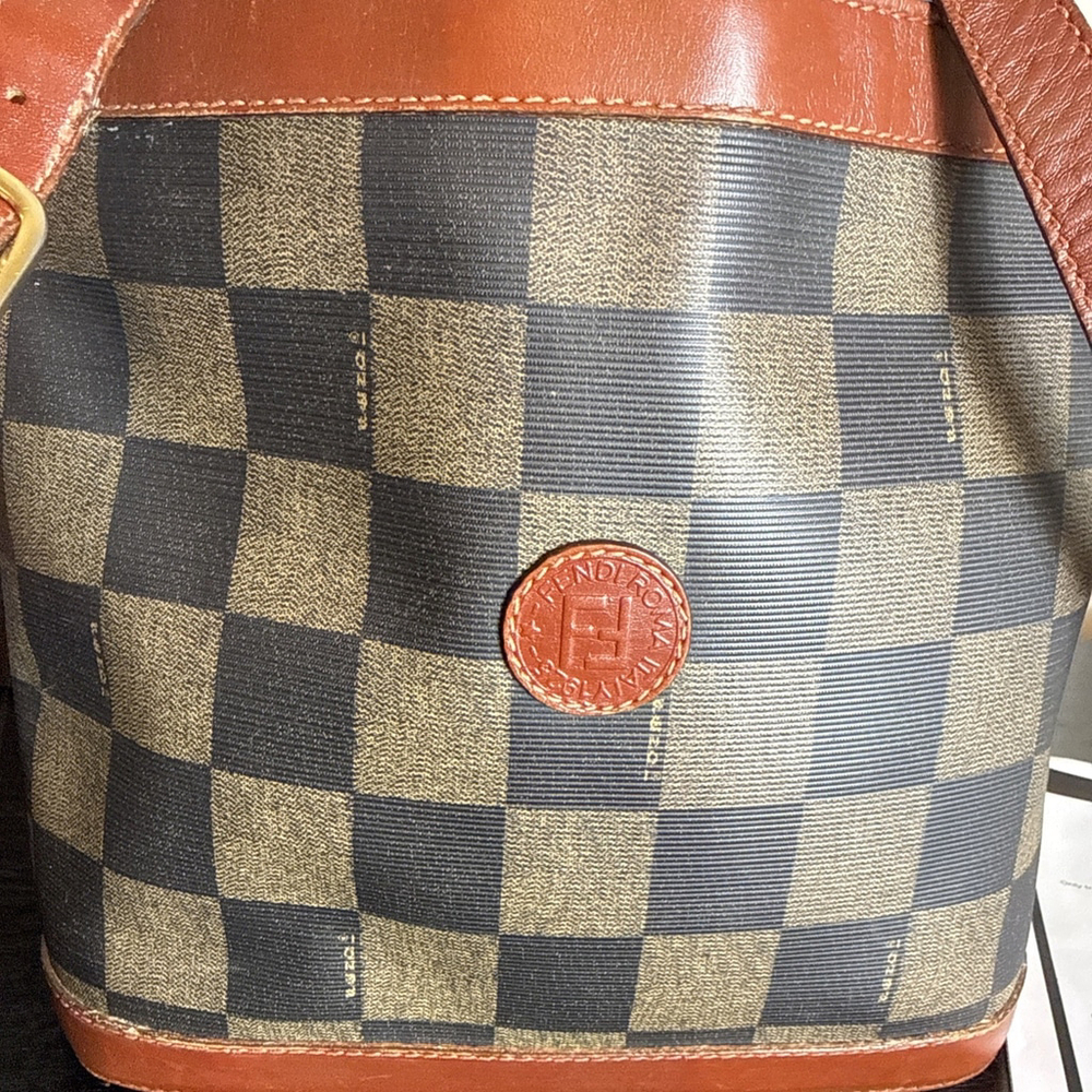 Vintage Fendi Penguin Check Crossbody Bag Purse - Picture 3 of 13